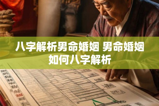 八字解析男命婚姻 男命婚姻如何八字解析