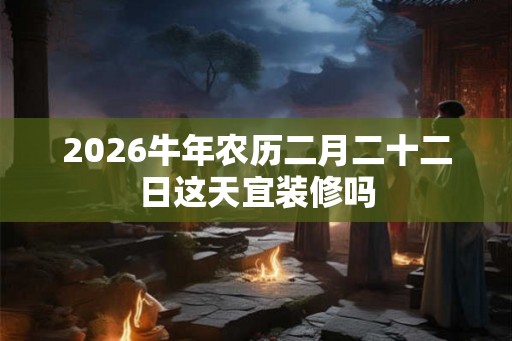 2026牛年农历二月二十二日这天宜装修吗