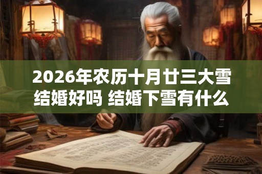 2026年农历十月廿三大雪结婚好吗 结婚下雪有什么寓意