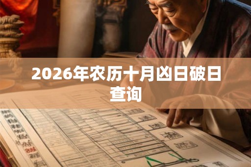 2026年农历十月凶日破日查询