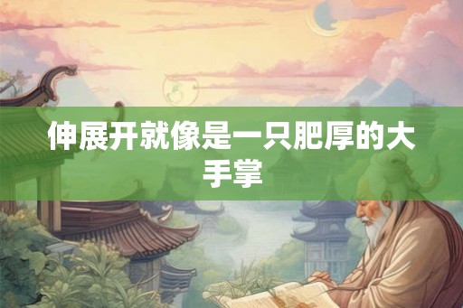 伸展开就像是一只肥厚的大手掌