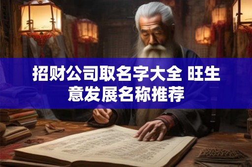招财公司取名字大全 旺生意发展名称推荐