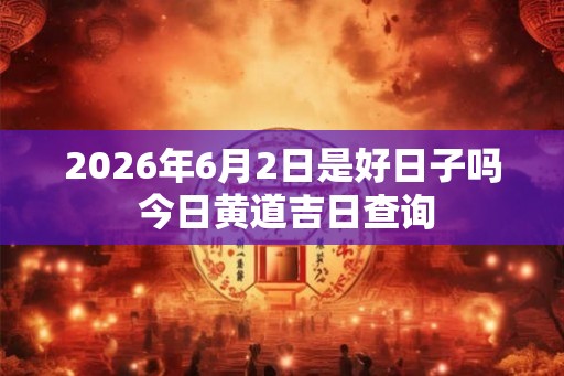 2026年6月2日是好日子吗 今日黄道吉日查询