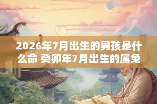 2026年7月出生的男孩是什么命 癸卯年7月出生的属兔男孩运势怎么样