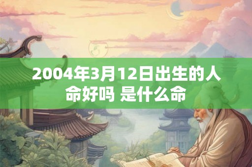 2004年3月12日出生的人命好吗 是什么命
