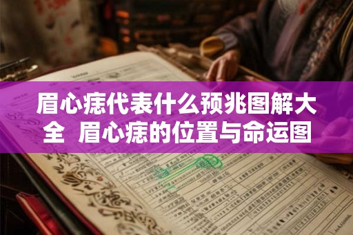 眉心痣代表什么预兆图解大全  眉心痣的位置与命运图