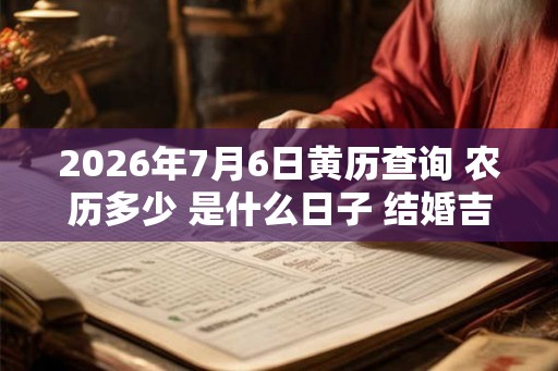 2026年7月6日黄历查询 农历多少 是什么日子 结婚吉时