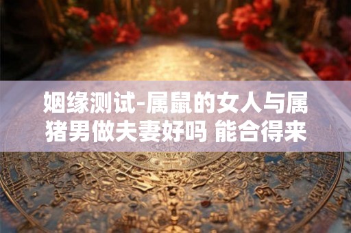 姻缘测试-属鼠的女人与属猪男做夫妻好吗 能合得来吗