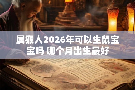 属猴人2026年可以生鼠宝宝吗 哪个月出生最好
