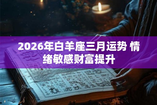 2026年白羊座三月运势 情绪敏感财富提升