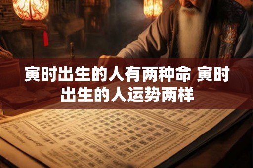 寅时出生的人有两种命 寅时出生的人运势两样