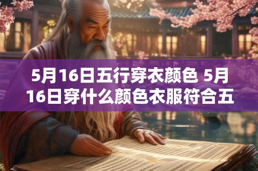 5月16日五行穿衣颜色 5月16日穿什么颜色衣服符合五行
