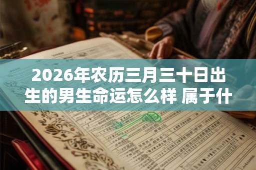 2026年农历三月三十日出生的男生命运怎么样 属于什么命