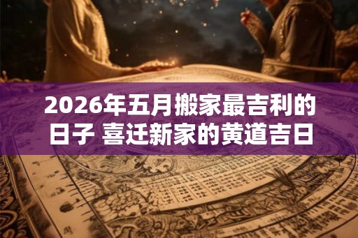 2026年五月搬家最吉利的日子 喜迁新家的黄道吉日 2026年五月搬家最吉利的日子 喜迁新家的黄道吉日