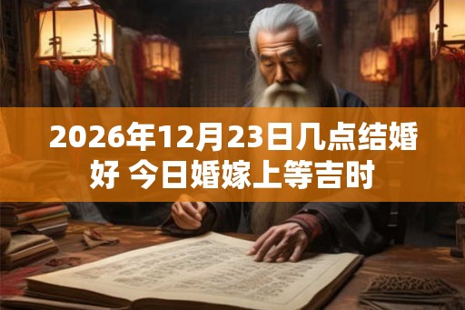 2026年12月23日几点结婚好 今日婚嫁上等吉时 2026年12月23日几点结婚好 今日婚嫁上等吉时