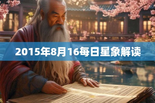 2015年8月16每日星象解读