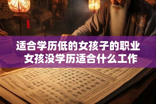 适合学历低的女孩子的职业  女孩没学历适合什么工作