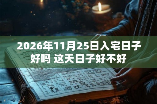 2026年11月25日入宅日子好吗 这天日子好不好 2026年11月25日入宅日子好吗 这天日子好不好