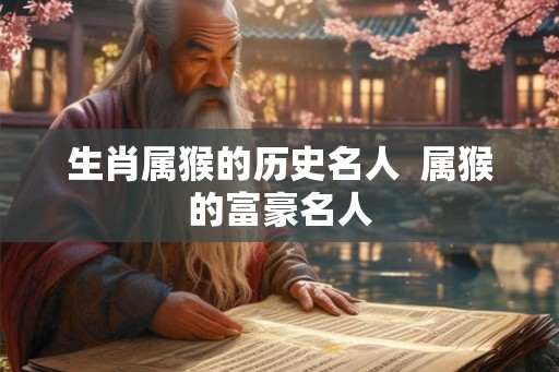 生肖属猴的历史名人  属猴的富豪名人