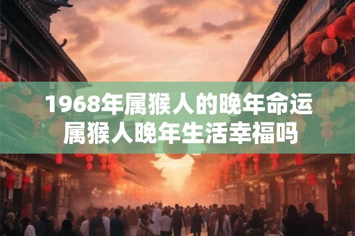 1968年属猴人的晚年命运 属猴人晚年生活幸福吗