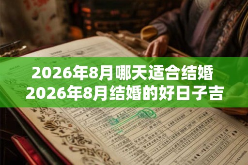 2026年8月哪天适合结婚 2026年8月结婚的好日子吉日大全