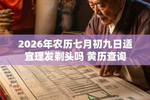 2026年农历七月初九日适宜理发剃头吗 黄历查询