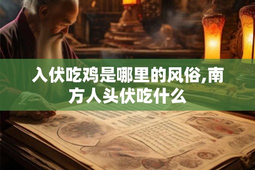 入伏吃鸡是哪里的风俗,南方人头伏吃什么