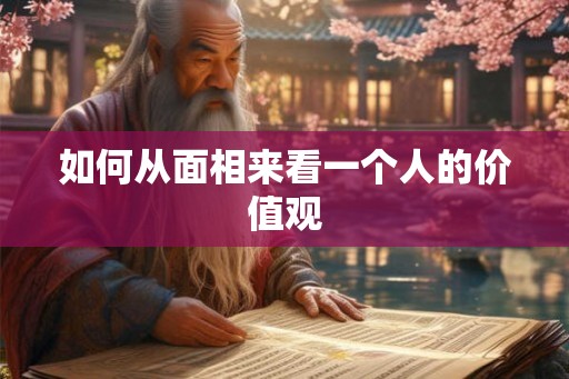 如何从面相来看一个人的价值观