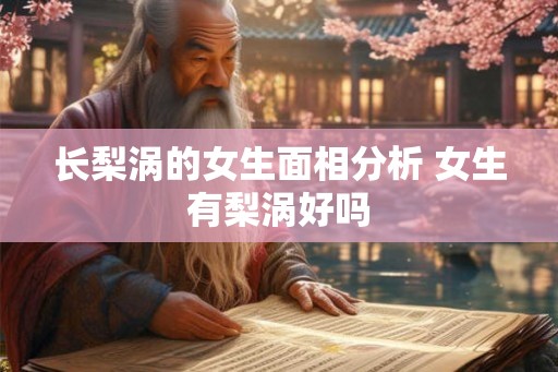 长梨涡的女生面相分析 女生有梨涡好吗