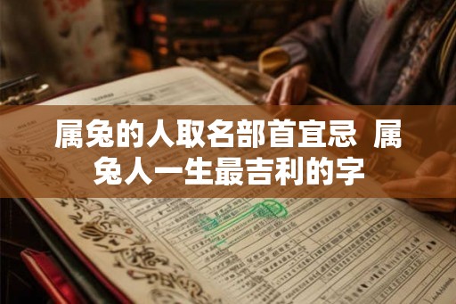 属兔的人取名部首宜忌  属兔人一生最吉利的字