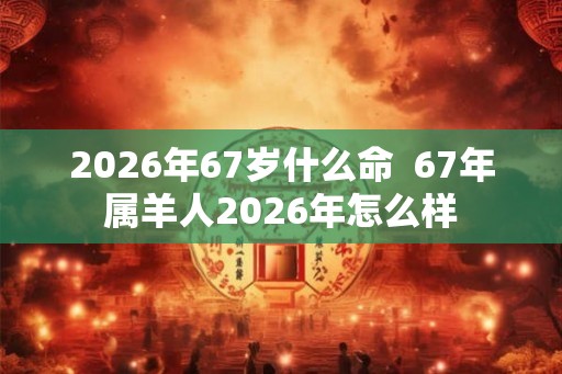 2026年67岁什么命 67年属羊人2026年怎么样 2026年67岁什么命 67年属羊人2026年怎么样