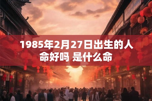1985年2月27日出生的人命好吗 是什么命