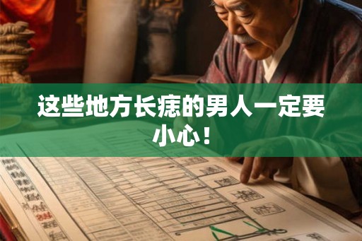 这些地方长痣的男人一定要小心！