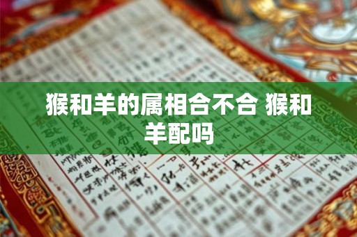 猴和羊的属相合不合 猴和羊配吗