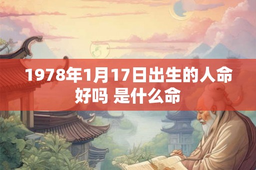 1978年1月17日出生的人命好吗 是什么命 1978年1月17日出生的人命好吗 是什么命