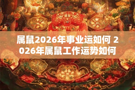属鼠2026年事业运如何 2026年属鼠工作运势如何 属鼠2026年事业运如何 2026年属鼠工作运势如何