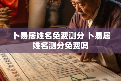 卜易居姓名免费测分 卜易居姓名测分免费吗 卜易居姓名免费测分 卜易居姓名测分免费吗