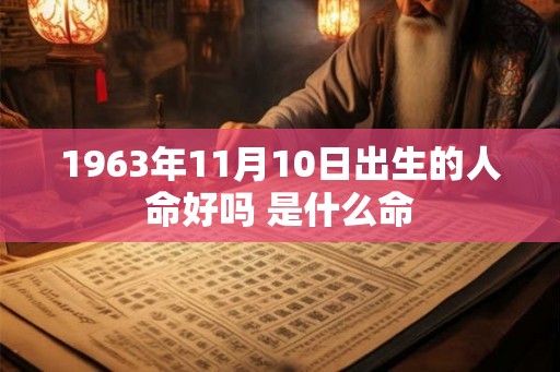 1963年11月10日出生的人命好吗 是什么命 1963年11月10日出生的人命好吗 是什么命