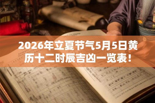 2026年立夏节气5月5日黄历十二时辰吉凶一览表！