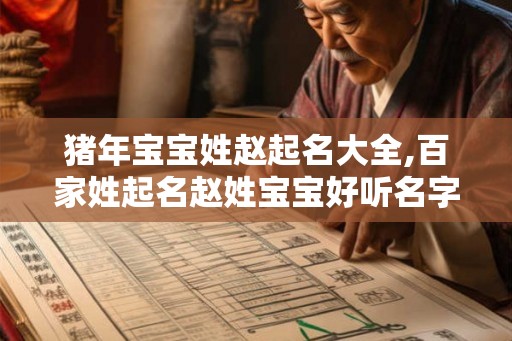 猪年宝宝姓赵起名大全,百家姓起名赵姓宝宝好听名字大全
