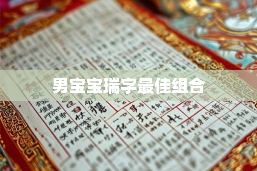 男宝宝瑞字最佳组合