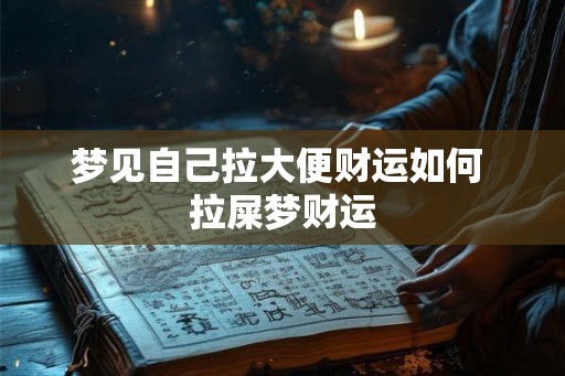 梦见自己拉大便财运如何 拉屎梦财运