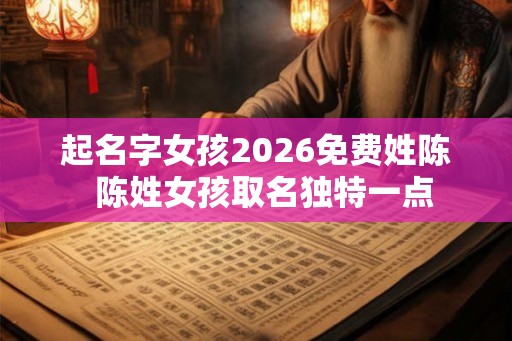 起名字女孩2026免费姓陈  陈姓女孩取名独特一点