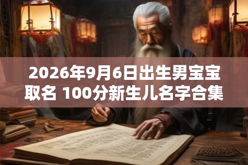 2026年9月6日出生男宝宝取名 100分新生儿名字合集 2026年9月6日出生男宝宝取名 100分新生儿名字合集