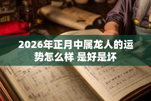 2026年正月中属龙人的运势怎么样 是好是坏