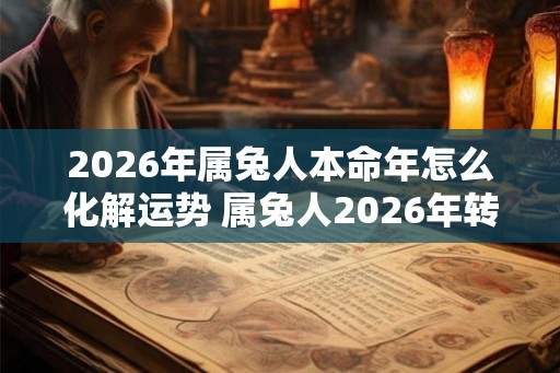 2026年属兔人本命年怎么化解运势 属兔人2026年转运方法