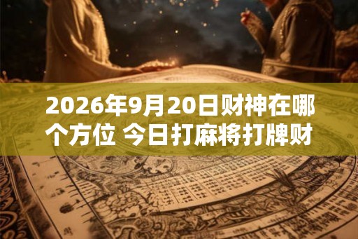 2026年9月20日财神在哪个方位 今日打麻将打牌财运方位