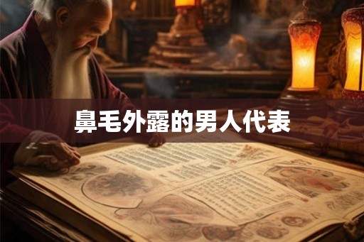 鼻毛外露的男人代表