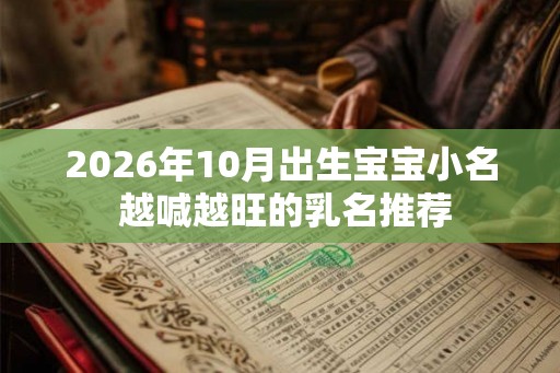 2026年10月出生宝宝小名 越喊越旺的乳名推荐
