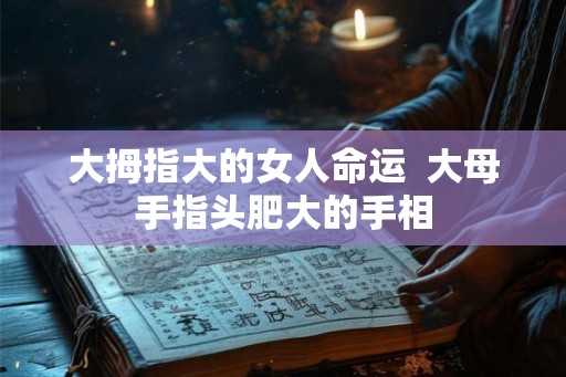 大拇指大的女人命运  大母手指头肥大的手相